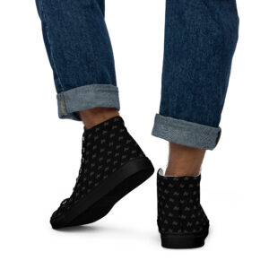 Uplift (Dark Pattern) Men’s high top canvas shoes